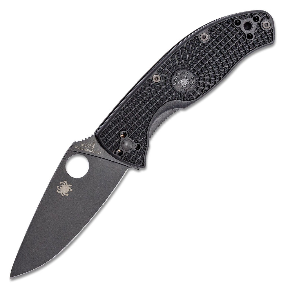 Spyderco Tenacious (2) SPYDERCO TENACIOUS LIGHTWEIGHT BLACK BLADE C122PBBK - Image 1