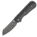 CIVIVI Crabby-Shredded Carbon Fiber Handle Damascus Blade C24055-DS1