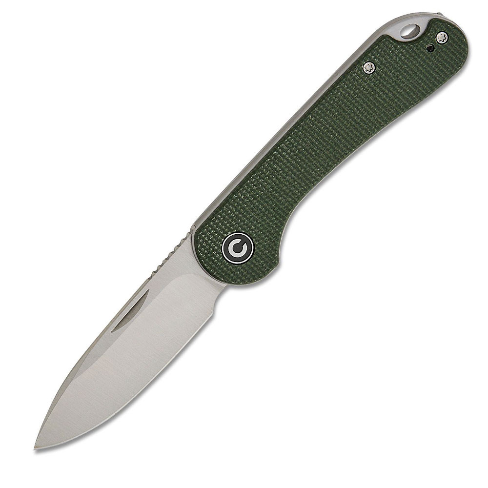 CIVIVI Elementum Slip Joint-Green Canvas Micarta Handle Satin Finished 14C28N Blade C18062AJ-2 (2) CIVIVI Elementum Slip Joint-Green Canvas Micarta Handle Satin Finished 14C28N Blade C18062AJ-2 - Image 1