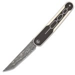 CIVIVI KwaiQ-Milled Ivory/Black G10 Handle Damascus Blade C23015-DS1