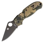 SPYDERCO PARA 3 CAMO G-10 BLACK BLADE PLAINEDGE C223GPCMOBK