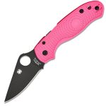 SPYDERCO PARA 3 PINK LIGHTWEIGHT BLACK BLADE PLAIN EDGE C223PPNBK