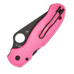 SPYDERCO PARA 3 PINK LIGHTWEIGHT BLACK BLADE PLAIN EDGE C223PPNBK - Image 3