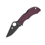 SPYDERCO SP MANBUG BURGUNDY LIGHTWEIGHT CTS-PD#1 BLACK BLADE PLAINEDGE MBBGBKP