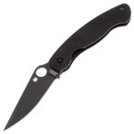 SPYDERCO MILITARY MODEL BLACK G-10 BLACK BLADE PLAIN EDGE C36GPBK