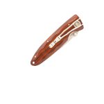 Mcusta Mcusta Classic Wave Folding Knife 3.40" VG-10 Damascus Drop Point Blade, Ironwood Handles, Liner Lock MC-0018D - Image 3