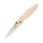 Mcusta Mcusta Classic Wave Liner Lock Knife White Corian (3.4" Satin) MC-0019V