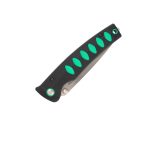 Mcusta Mcusta Katana Folding Knife 3.5" Laminated VG-10 Modified Tanto Blade, Black and Green Aluminum Handles, Liner Lock MC-0044C - Image 2
