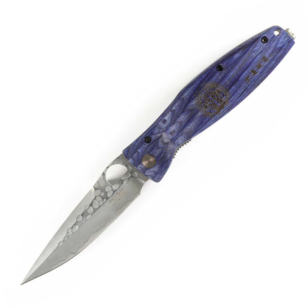 Mcusta Mcusta Sengoku Date Masamune, blue pakkawood, gentleman's knife MC-0186G (2) Mcusta Mcusta Sengoku Date Masamune, blue pakkawood, gentleman's knife MC-0186G - Image 1