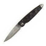 Mcusta Mcusta Shinra Emotion Tsuchi Folding Knife 2.75" VG10 Damascus Spear Point Blade, Black Pakkawood Handles, Liner Lock MC-0079DP
