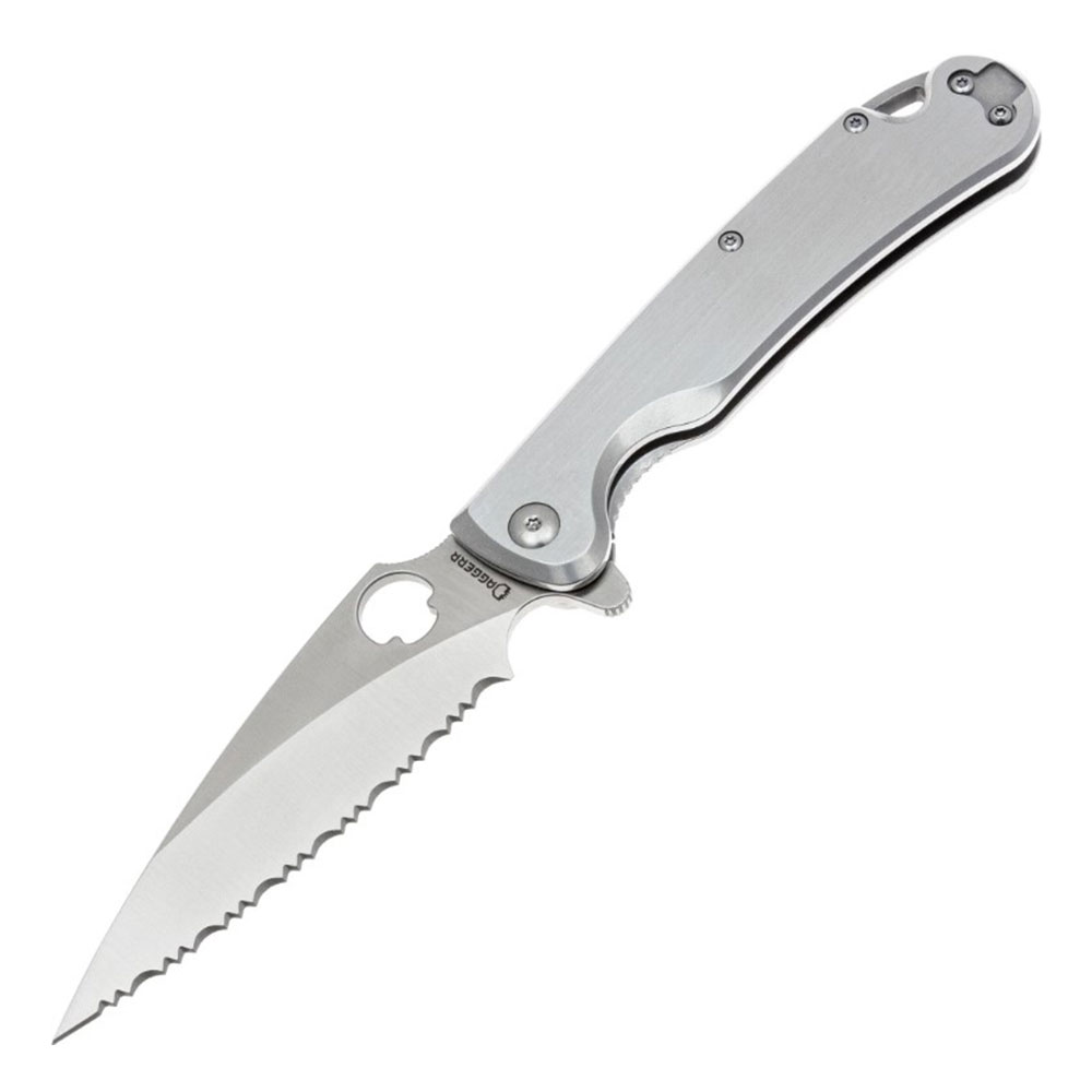 Daggerr Sting frame lock satin full serrated FM02-2FRSTSTSR (1) Daggerr Sting frame lock satin full serrated FM02-2FRSTSTSR - Image 1