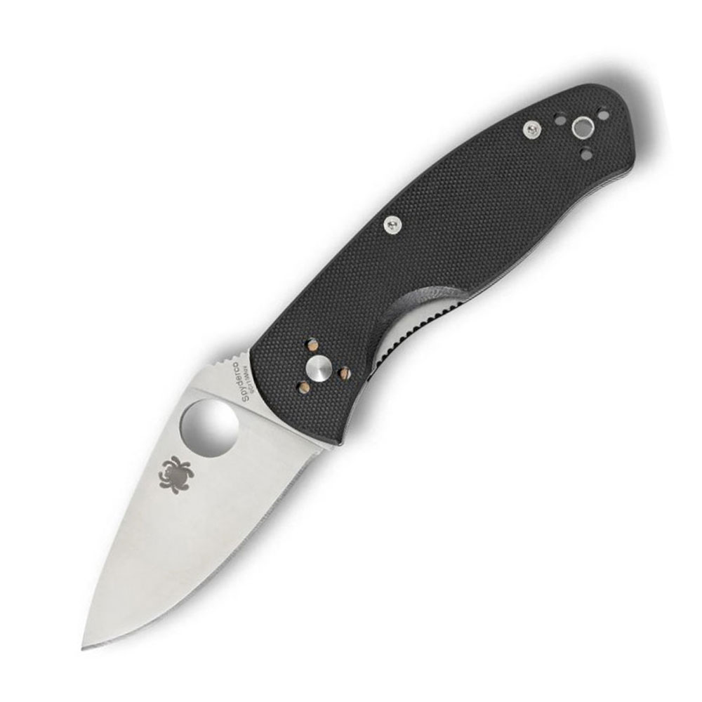 Spyderco-PERSISTENCE-BLACK-G-10-PLAINEDGE-C136GP-(1) Spyderco PERSISTENCE BLACK G-10 PLAINEDGE C136GP - Image 1