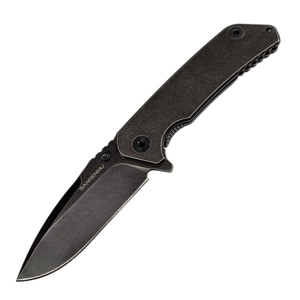 Sanrenmu 9008-SB Folding Pocket Knife 12C27 Sandvik with Pocket Clip 9008-SB K920 Sanrenmu 9008-SB Folding Pocket Knife 12C27 Sandvik with Pocket Clip 9008-SB K920 - Image 1