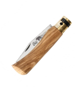 Old Bear OLIVE-wood handle, satin with rounded tip W 1.4060 blade; ("S" size) - Image 3