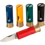 Old Bear Gauge12 cartridge-knife, YELLOW plastic body, Aisi 420 blade - Image 4