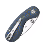 Microbe  14C28N  Vortex Micarta  Semi-Circula Button Liner Lock - Image 5