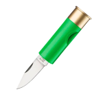 Old Bear Gauge12 cartridge-knife, GREEN plastic body, Aisi 420 blade