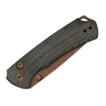 T1 BD  Button Liner Lock  Nitro-V  Norplex UltreX Micarta  Sunset Metal PVD - Image 5