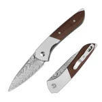 Spitfire  Damascus Steel  Aluminum & Mkuruti Wood - Image 6