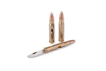 Old Bear 30-06 bullet-knife, gold-plated body & simulated copper tip, Aisi 420 blade