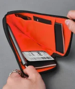 Zip Travel Wallet - Black Axoflux 210D AD010590118 - Image 2