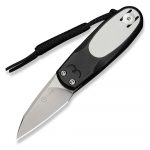 CIVIVI Purr Flipper & Slip Joint Knife Black & White G10 Handle C25054-2