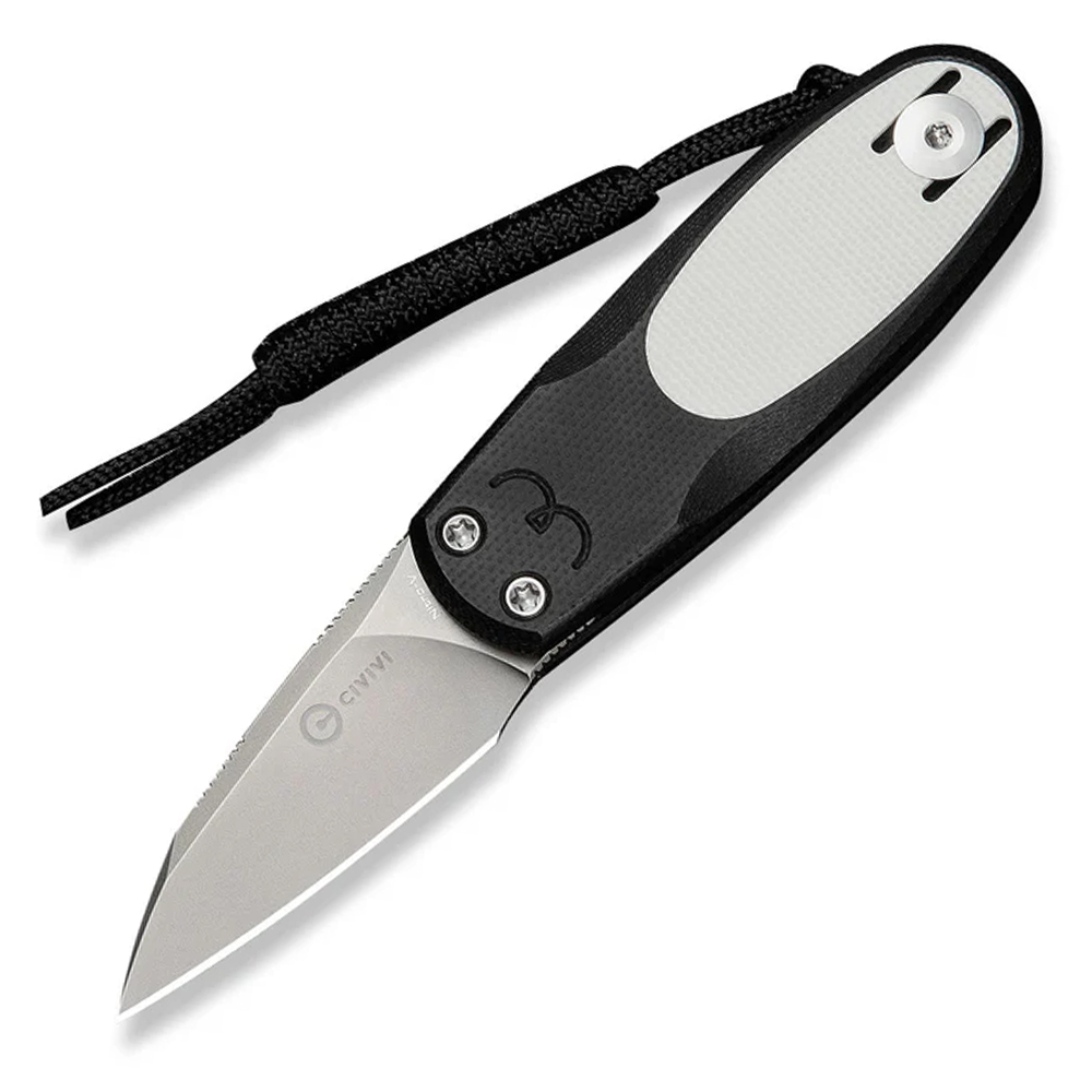 1 CIVIVI Purr Flipper & Slip Joint Knife Black & White G10 Handle C25054-2 - Image 1