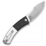 CIVIVI Outlaw Muk Flipper & Button Lock Knife Black & White G10 Handle C24079-4 - Image 2