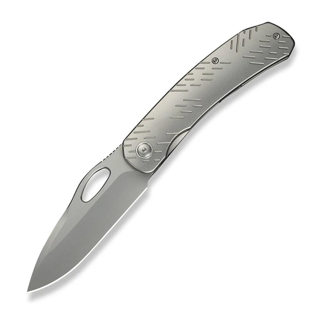 1 WEKNIFE Inmate Front Flipper & Thumb Hole Knife Titanium Handle WE23096B-1 - Image 1