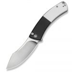CIVIVI Outlaw Muk Flipper & Button Lock Knife Black & White G10 Handle C24079-4