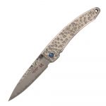 Mcusta Forge Large Tsuchi VG-10 Damascus Knife  Hammered Stainless Steel Handles MC-0114D