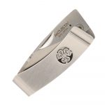 Mcusta Kamon Aoi Crest Money Clip Folding Knife  Satin Plain Blade Stainless Steel Handles MC-0081 - Image 4