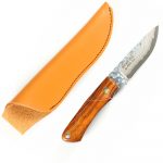 Mcusta Mike Irie Collaboration Sport 200 Damascus with VG-10 Core Ironwood  Fixed Blade MC-0232DI - Image 4