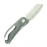 Mcusta Petit VG10 Damascus Sheepsfoot Blade Blue/Black Micarta Handles MC-0212D - Image 2