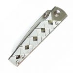 Mcusta Shinra Katana Folding Knife Damascus Drop Point Blade Damascus Handles MC-0037D - Image 3