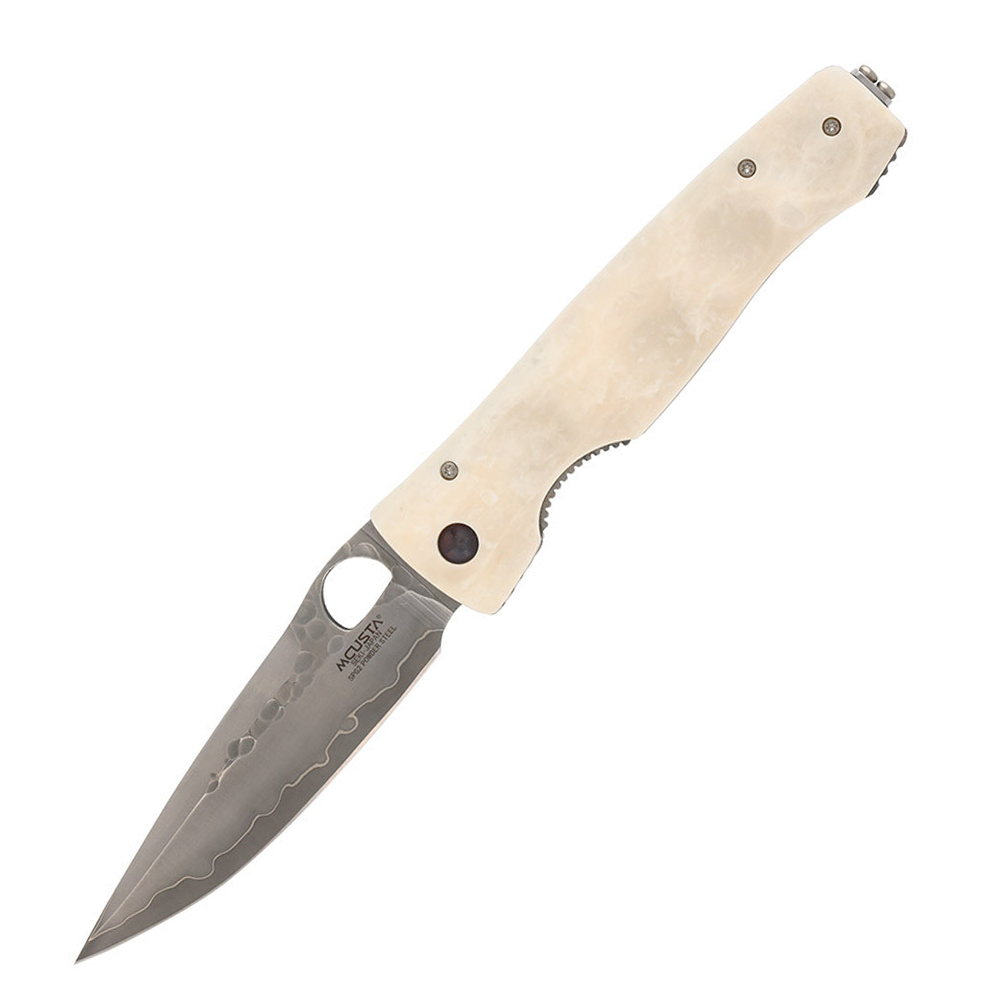 Mcusta Tactility VG-10 Damascus Blade White Corian Handles MC-0126D (1) Mcusta Tactility VG-10 Damascus Blade White Corian Handles MC-0126D - Image 1