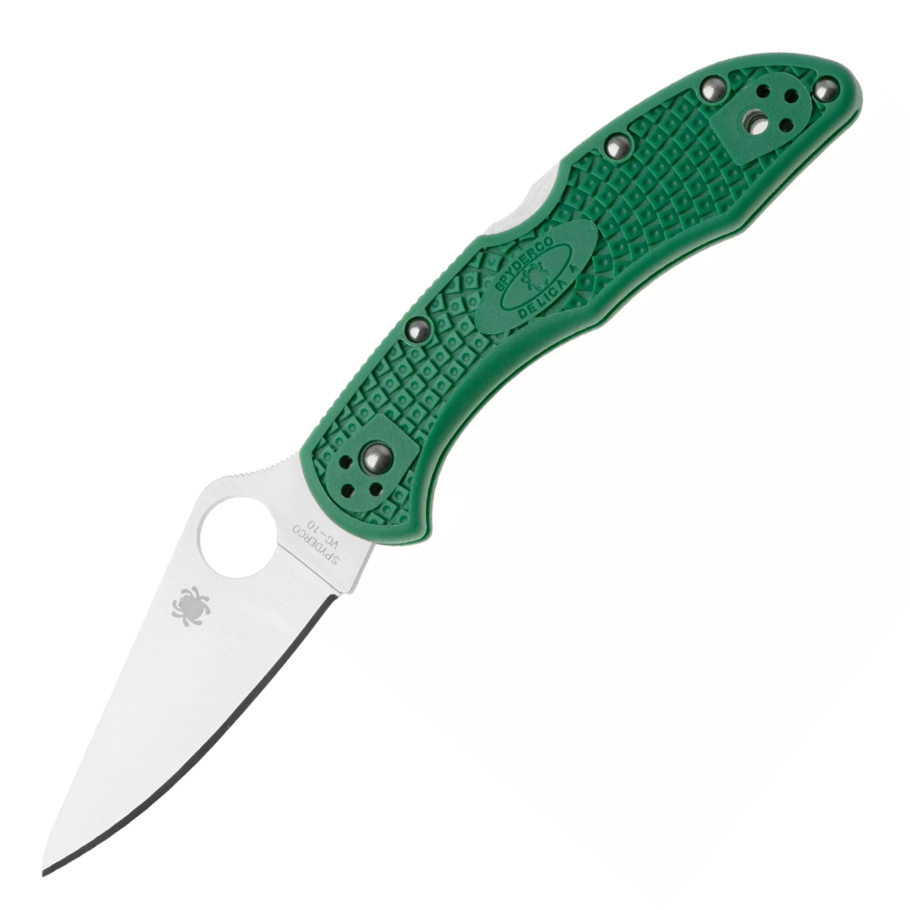 Spyderco DELICA 4 Green C11FPGR (1) Spyderco DELICA 4 Green C11FPGR - Image 1